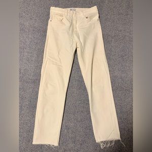 Zara White High Rise Skinny Jeans